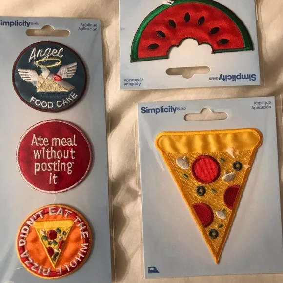 Simplicity Applique Set - Poodle, Butterfly, Shoe watermelon pizza jean decor - Picture 2 of 10